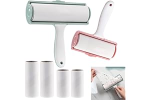 Tahbarshi 2PCS 16cm and 12cm Extra Sticky Lint Roller Pet Hair Remover with Easy Tear Sheets, Large Lint Roller Pet Hair Remover and Refills (Extra Sticky 360 Sheets),Lint Remover for Clothes