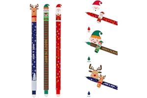 GENERIC Stylo-bille effaçable, stylos à gel effaçables avec encre thermosensible pour Noël, nouveaux stylos à bille de Noël, stylo à gel effaçable, pour enfants, étudiants, école et bureau