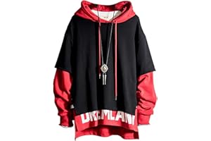 XIAOYAO Hombre Sudadera con Capucha Techwear Hip Hop Manga Larga Hoodie Entrenamiento Casual