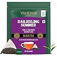 VAHDAM, Organic Darjeeling Black Tea Bags - 50 Pyramid Tea Bags | High Caffeine, Non-GMO, Gluten-Free | Robust & Flavoury | Unblended Second Flush Darjeeling Tea Bags | Resealable Ziplock Pouch