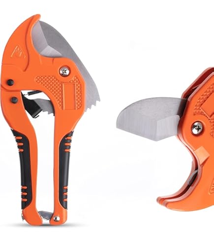 Pvc Cutter Libraton Ratchet PVC Pipe Cutter - Up To 2-1/2" For PEX, PVC, Plastic Pipes With Deburring Tool Plumbing Tools - View #3