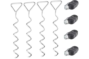 JINHUAXIN Fijación para Cama Elásticas, Tarea Pesada Camas Elásticas Anclaje, Clavo para Camas elásticas, Columpios, casetas de jardín, Parques Infantiles