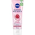 NIVEA Face Rice Scrub Glowing, Organic Rice & Bio Raspberry, Dry & Sensitive Skin, 75ml