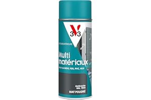 V33 Peinture extérieure aérosol multi-matériaux Direct protect, Anthracite RAL 7016 400ml poudré