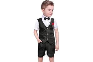 Nwada Abbigliamento Bambino Maschio da Cerimonia Vestiti Eleganti Tuta Bimbo Completo Camicia e Pantaloni 2 a 7 Anni
