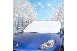 Viedouce Copertura Parabrezza Auto, Protezione Parabrezza Magnetico, 4 Strati Copri Antighiaccio Auto Contro Neve Ghiaccio Gelo Polvere UV per Maggior Parte dei Veicoli (212 x 124 Cm)