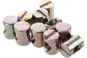 BUMDENUU 10pzs M6 Tuerca de muebles ranurada de pasador transversal tornillos de barril para cuna sillas