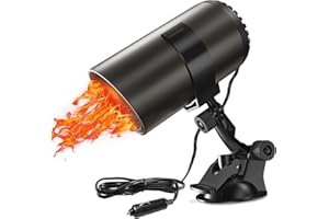 EVNOI 2022 Newest Car Heater, 12V 150W Portable 2 in 1 Car Fans with Heating & Cooling Function Defroster Defogger Plug in Cigarette Lighter with Suction Holder