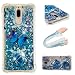 Produktbild Huawei Mate 10 Lite Hülle Glitzer Flüssig, E-Mandala Spark Bling Shining Liquid Glitter Case Cover Handyhülle Schutzhülle für Huawei Mate 10 Lite Transparent mit Muster Blumen Schmetterling Lila Durchsichtig Tasche TPU Silikon Rande Bumper Stoßfest Kratzfeste Shockproof Hardcase Etui Schale