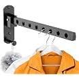 Étendoir Mural Pliable 90° – Support De Séchage Linge Intérieur, Cintre Mural Rotatif Gain De Place, Idéal Balcon, Salle De Bain & Hôtel (Lot De 2)