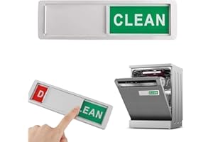 SOGHO Clean Dirty Dishwasher Sign,Spülmaschine Sauber Dreckig Schild,Dirty Clean Dishwasher Magnet,Anti Rost Stab Für Spülmaschine,Spül Sauberer Schmutziges Zeichen Shutter Nur Ändert,Für Küchenorganisation