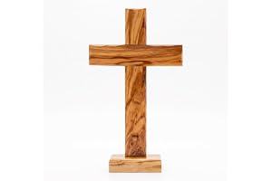 Spiretro handgjort olivträkors från Betlehem – vägghängande eller bordsskärm – 15 cm x 26 cm