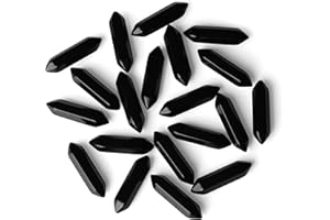 ‎GUJOXILA GUJOXILA 10pcs Obsidian Heilkristalle Stein Stab Edelsteine Sets Sechseckige Kristall Säule Bulk Hexagonal Punkt Turm Reiki Meditation Spirituelle Chakra Schutz Energieausgleich