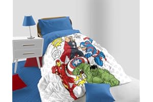 HERMET Avengers,Trapunta Singola Disney Marvel, Piumone Invernale 170x260, In Microfibra