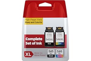 IKONK 545 546 Ink Cartridges XL, PG-545 CL-546 XL Replacement for Canon Ink Cartridges 545 and 546, Printer Ink 545 546 for Pixma TS3300 TR4500 TS3450 MG2550s TS3150 MX495 MX490 TR4550 TR4551 TS3100