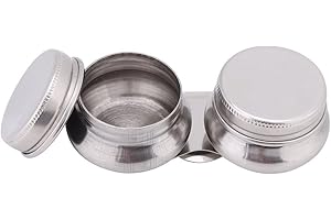 HILITAND Double Palette Cup, contenitore per pittura a tazza grande a doppia benna per olio, in acciaio inox