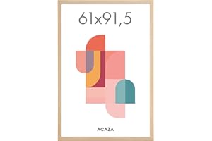 ACAZA Cadre Photo 61x91,5cm pour Photos, Affiches et Posters, Bois MDF, Couleur Chêne clair