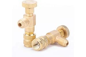 WENXIAW Valvola di Sicurezza Refrigerante Aria Condizionata Adattatore per Valvola di Controllo del Refrigerante Valvola di Sicurezza R410A R22 per Valvole di Flusso Aria Condizionata, 2 Pezzi