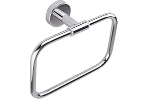 INDA - Accessori Bagno, Serie Styl, Portasalviette ad Anello in Acciaio Inox Lucido, Dimensioni Porta Asciugamani 21 x 7 x 16 cm