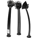 IKEA RINNIG Bulaşık Fır&ccedil;ası Koyu Gri - 3'l&uuml; Set