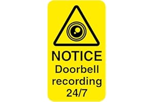 ASTON SAFETY SIGNS Security sign Notice doorbell recording 24/7 self adhesive vinyl sticker 40mm x 70mm Deterrent against theft and criminal damage (1)
