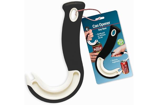 Jokari Ouvre-bocal à ouverture facile - Noir et blanc - Taille unique - Pour personnes souffrant d'arthrite - 06040