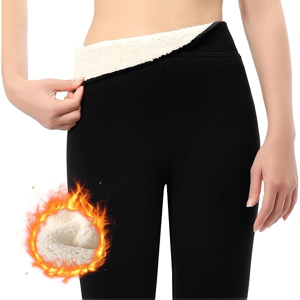 Leggings Fille Hiver Fudaolee - Collants Thermiques Doublés Polaire, Taille Haute - Chauds Et Confortables