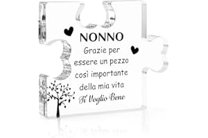 HISXIERNG Regalo Natale Nonno Puzzle in Acrilico Secret Santa Regalo Nonni Natale Regali Nonno Regalo Nonno Compleanno Nonno Regali Nonno Idee Regalo Festa Del Nonni