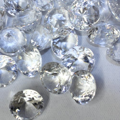 Deko Diamanten 20mm KLAR -GROSSPACKUNG- Brillante Streudeko zur Tischdekoration und Hochzeitsdeko - 2