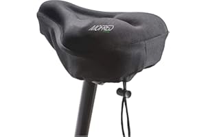 MOFRED®-Black Bike Bicycle Extra Comfort Soft Gel Seat Saddle Cushion Cover and Dust Cover-Designed in the UK