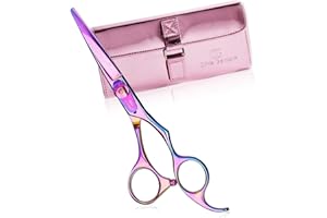Olivia Garden Forbici SilkCut, Misura 5.75" Edizione Acrobaleno - Potenti Lame convesse , Lavorate a mano con la miglior qualità di acciaio giapponese, vendute in un astuccio