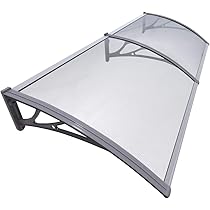 Garden Friend Aluminium Luifel - Boogvorm, 90x140 Cm, Grijs Polycarbonaat Dak