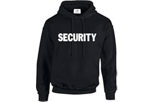 D&H CLOTHING UK Security Event Crew Staff Bouncer Body Guard Doorman Police Fancy Dress Cross Fit Gym Funny Unisex Dope Swag Humour Joke Gift Fit Hoodie Hooded Sweatshirt Jumber Top