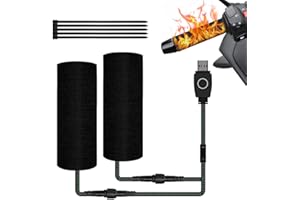 HOVCEH 5 V 22mm Heated Grips Motorbike Bicycle Heated Grips Overgrips - Intelligent Three-Stage Temperature Control Motorcycle Heated Hand Bar Universal 1 Pair (USB Handle Heating)