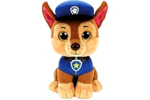 PAW Patrol Błyszczące oczy, wybór pluszowych maskotek, 15 cm, miękka wool, figurka: Chase