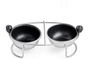 Eggssentials Eier-Pochierer | Edelstahl | 2 pochierte Eier Maker Becher PFOA-frei antihaftbeschichtet | 15,9 cm Eier-Dampfgarer für viele Größen Pfannen, Pfannen und Schnellkochtöpfe