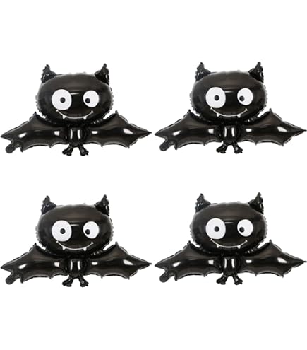 20er-Set Halloween-Fledermaus-Folienballons – Aufblasbare 3D-Deko Für Partys, Schwarz, Wiederverwendbar