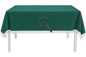 EXKLUSIV HEIMTEXTIL Gartentischdecke mit Fransen Tischdecke Classic Outdoor PVC Weichschaum rutschhemmend für Garten, Balkon, Terrasse 130x180 cm eckig grün