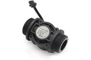 GREDIA 1" Water Flow Sensor Food-grade Switch Hall Effect Flowmeter Fluid Meter Counter 1-60L/min