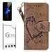 Produktbild Penlicraft Galaxy A5 2016 Galaxy A5 2016 Hülle [mit Panzerglas], Flip Cover PU Leder [Love Heart] Muster für Frauen u. Kinder Handyhüllen [Magnetverschluss] Case für Samsung Galaxy A5 2016,(Brown)