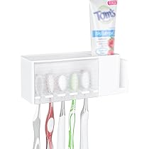 Porta spazzolino elettrico da parete, organizer per dentifricio