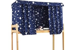 LA HUATE LA HAUTE Polyester Bed Canopy Single Sleeper Bunk Bed Curtain Student Dormitory Blackout Cloth Mosquito Nets Bedding Tent
