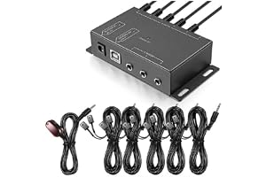 Bolongking infrarött repeatsystem IR-repeater gömt IR-system infraröd fjärrkontroll förlängare kit med 1 mottagare 10 emitter