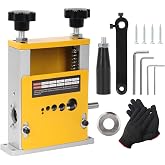 Qivine Cable Stripping Machine, 3~17mm Electrician Wire Stripper with 6 Channels and 5 Blades, Portable Electric Wire Strippe