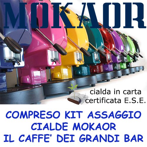 PODS MACHINE DIDIESSE FROG REVOLUTION 2017 + 15 PODS MOKAOR ITALIAN ESPRESSO SINCE 1954 – VARIOUS COLOUR (Black Rubberized) - 2