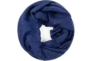 Gloop Damen edler einfarbiger Loop Schal Schlauchschal,Unifarben Tuch, leichter Schlauchschal 01122-01123-P