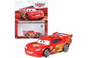 Mattel Selezione Veicoli Racing Style | Disney Cars | Cast 1:55 Veicoli Auto, DXV29N Cars 3 Single:L. McQueen Racing Wheels