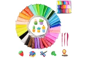 Arcilla Seca al Aire,Simuer 36 Pack arcilla para modelar Fluffy Magic Clay plastilina Modeling Dough DIY Creativa Educational dell'argilla Regalo 36 Colors