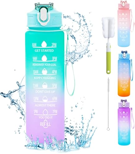 Borraccia Motivazionale KollyKolla 1.5L - Con Indicatore Tempo E Idratazione | Senza BPA, Antigoccia Per Sport E Ufficio - Foto 11