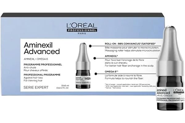 L'Oréal Professionnel Programme Avancé Anti-chute Double Action Aminexil Advanced à l'Oméga-6 Nutri Complexe et Aminexil Série Expert 10x6ml